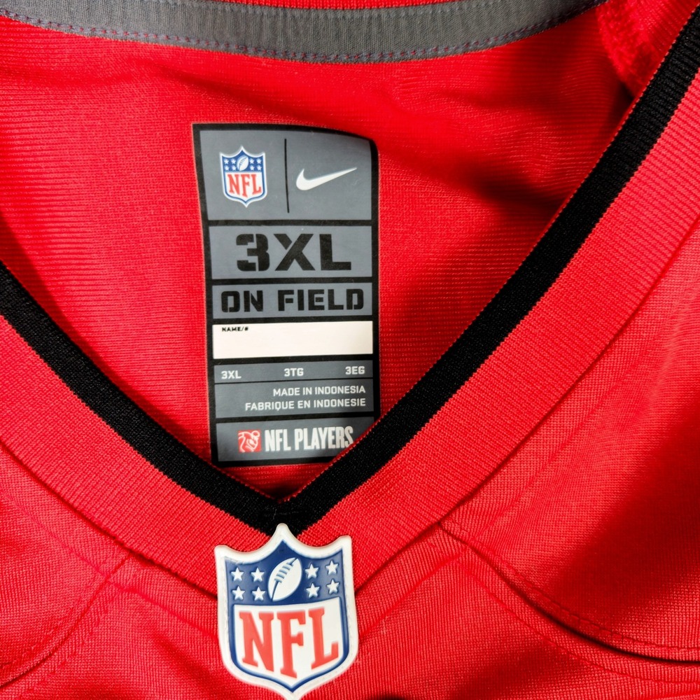 Mens 3XL Red Tampa Bay Buccaneers Tom Brady 12 NFL Jersey Nike On Field - Picture 2 of 10